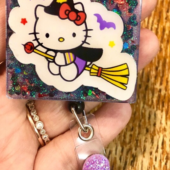 Halloween Hello Kitty Witch Badge Reel - Picture 3 of 4